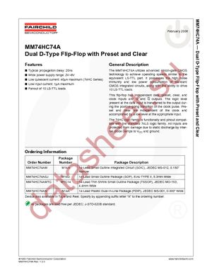 MM74HC74AN datasheet  